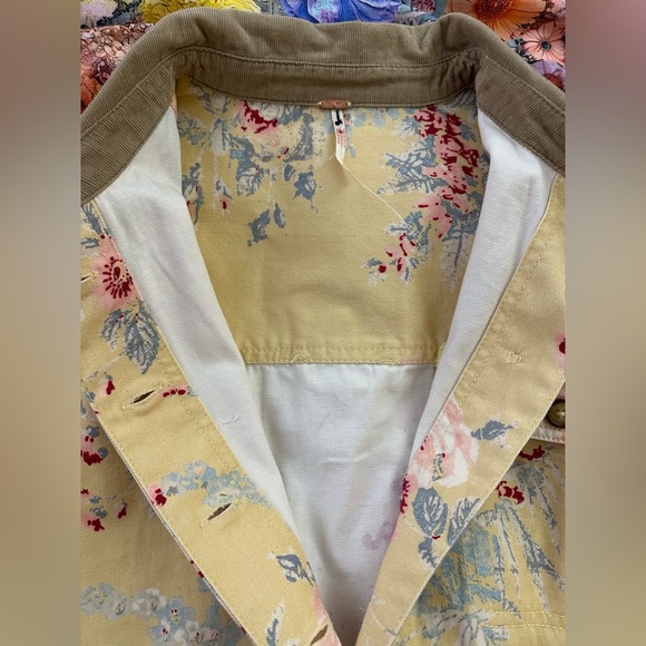 NWOT Free People Connor Yellow Floral Mini Shirt Dress - Picture 8 of 10